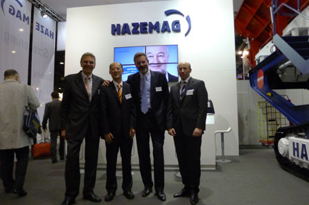 上海德赢VWIN与德国HAZEMAG以联合参展的形式成功亮相Intermat 2012展会