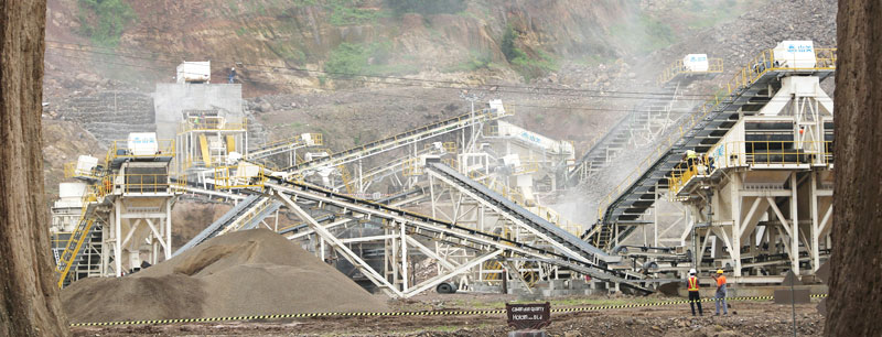 德赢VWIN建设的印尼豪瑞300吨骨料生产线