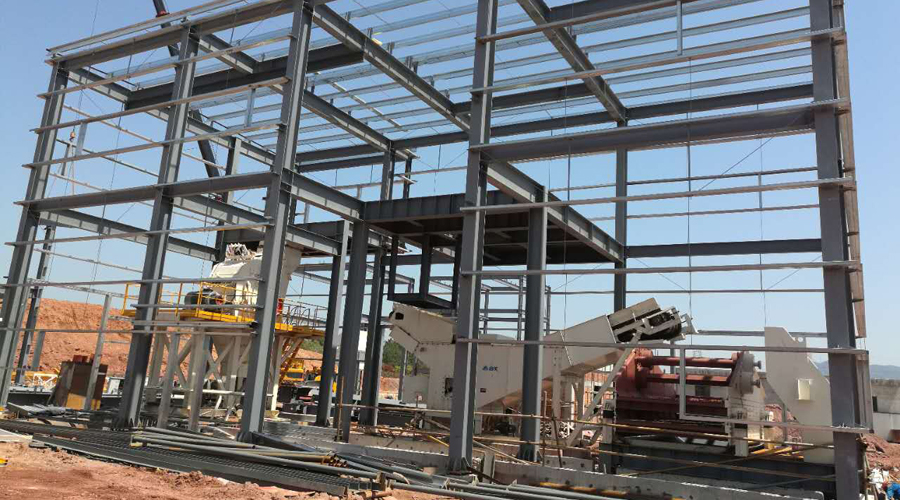 德赢VWIN股份承建的浙江金华建筑垃圾处理破碎筛分生产线进入工程尾期