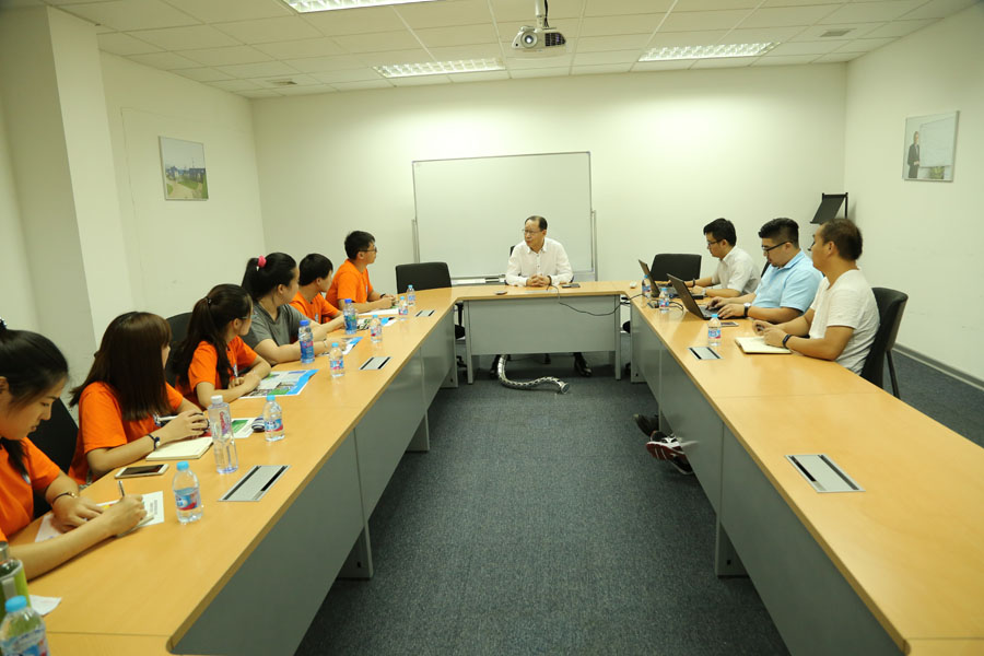 上海第二工业大学研究生社会实践团就建筑垃圾资源化课题到德赢VWIN股份参观学习