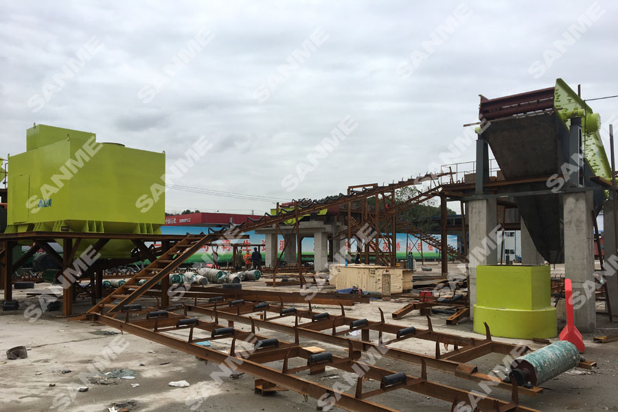 固废处理新项目|安装中的德赢VWIN股份江苏昆山装修垃圾处理生产线