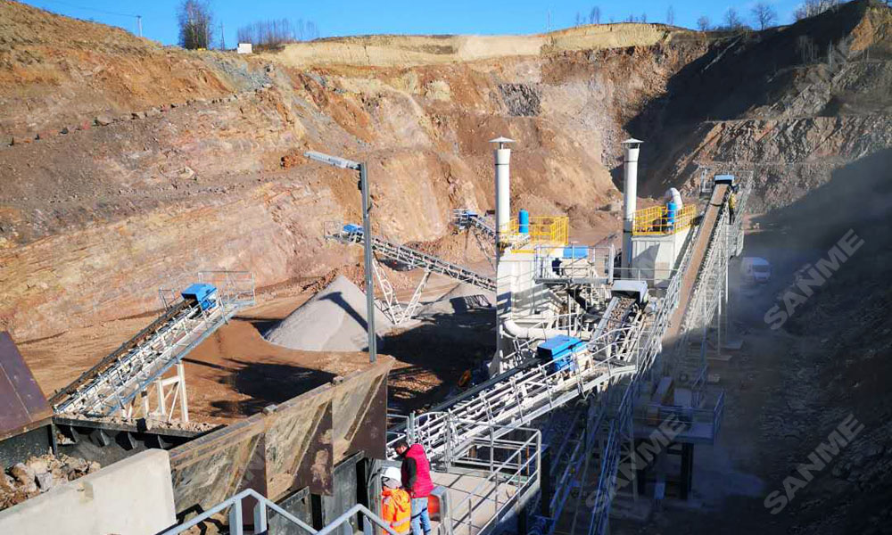 疫情挡不住中国产品走向欧洲 德赢VWIN股份提供成套设备的骨料生产线调试投产,产量超预期!