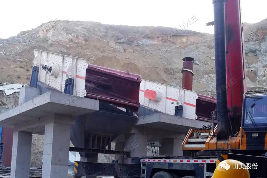 新项目|安装中的河北时产500吨片麻岩骨料生产线