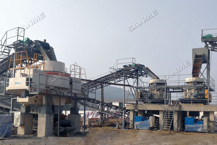 EPC项目进展|浙江临海年设计产能500万吨精品骨料生产线已完成设备安装