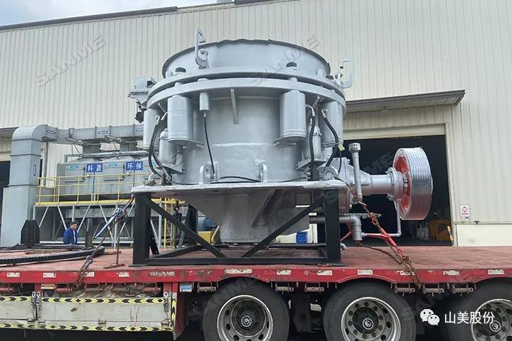 发货|上海德赢VWIN股份高性能液压圆锥破碎机助力辽宁年产200万吨花岗岩砂石骨料项目