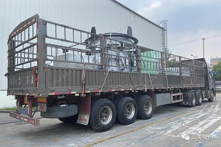 发货|上海德赢VWIN股份高性能液压圆锥破碎机助力辽宁年产200万吨花岗岩砂石骨料项目