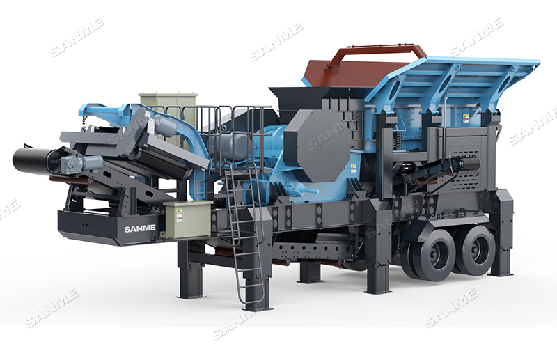 轮胎移动鄂式破碎机 轮胎移动鄂式破碎机